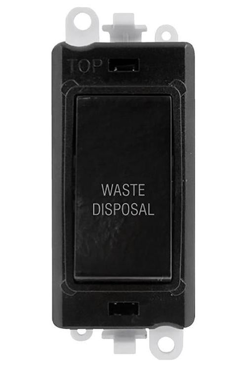 Switched Module, 20AX, Double Pole, &quot;WASTE DISPOSAL&quot; - GM2018BK-WD