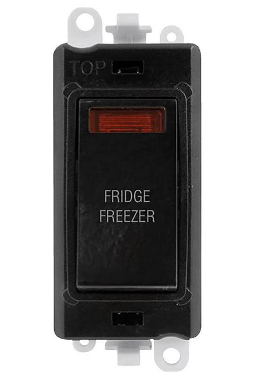 Switched Module with Neon, 20AX, Double Pole, &quot;FRIDGE FREEZER&quot; - GM2018NBK-FF