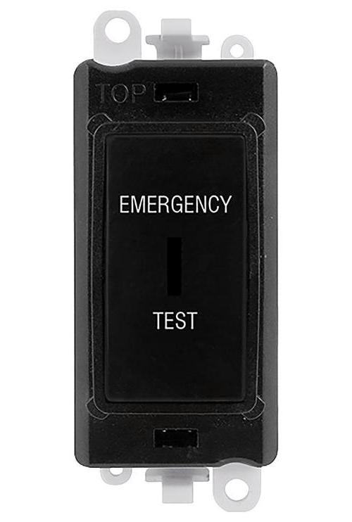 Double Pole Keyswitched Module, 20AX, &quot;EMERGENCY TEST&quot; - GM2046BKET