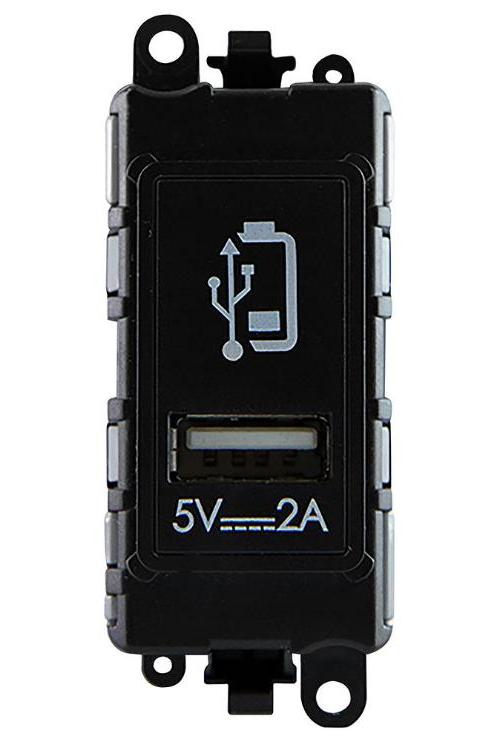 GridPro USB A Charging Module, 2.4A - GM2515BK