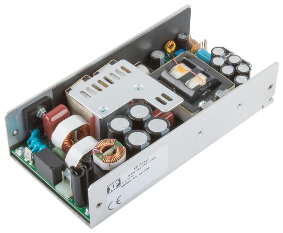 AC/DC Open Frame Power Supply, Medical Approval, 24V, 10.4A/20.8A, 250W/500W - GCU500PS24