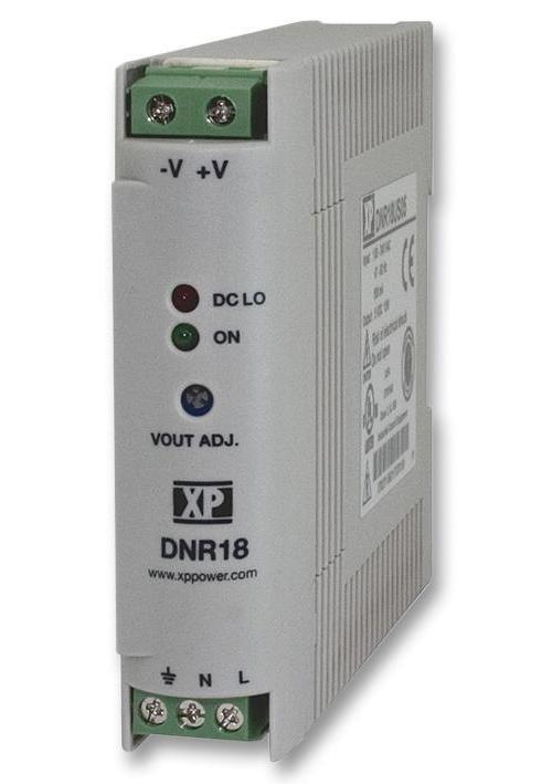 AC/DC DIN Rail Power Supply, 24V, 0.75A, 18W - DNR18US24