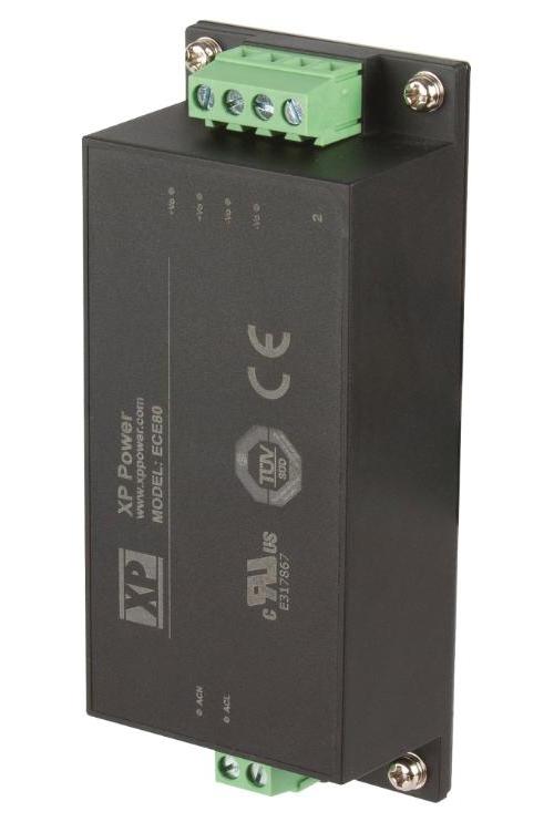 AC/DC DIN Rail Power Supply, 24V, 3.33A, 80W - ECE80US24-SD