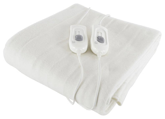 StayWarm King Size   Bed Electric Heated Underblanket, White - F905