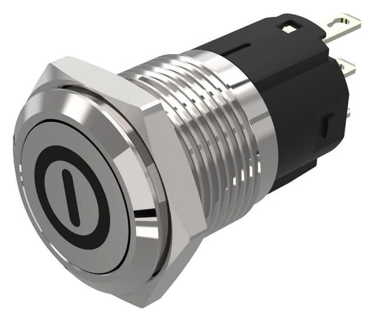 Vandal Resistant Push Button Switch, SPDT, Momentary, 3A, 240V AC, 16mm - 82-4151.1000.B001