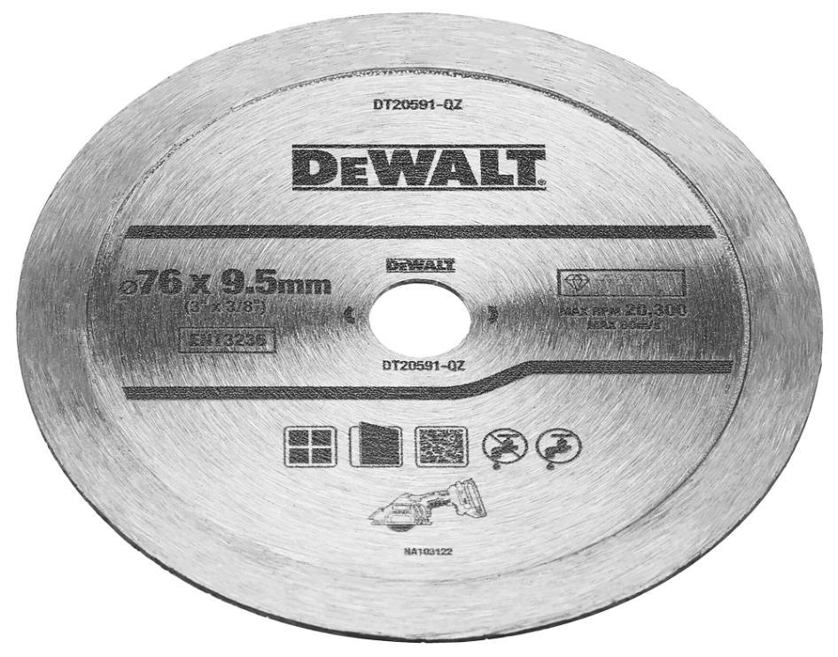 3&quot; (76mm x 9.5mm) Diamond Continuous Tile Blade - DT20591-QZ