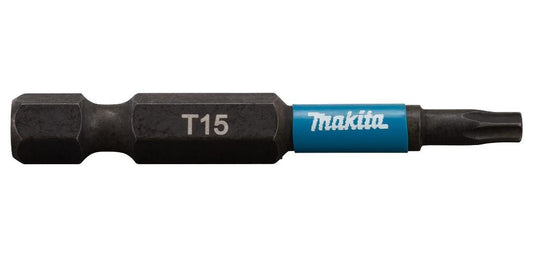 T15 x 50mm Torx Impact Black Screwdriver Bits, 2 Pack - B-63775