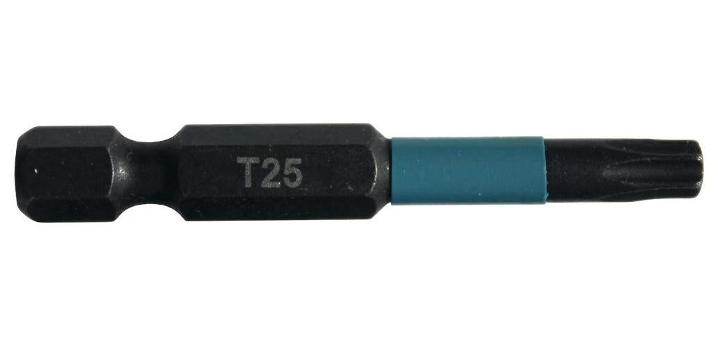 T25 x 50mm Torx Impact Black Screwdriver Bits, 2 Pack - B-63797