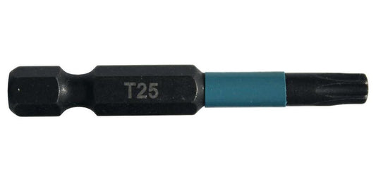 T25 x 50mm Torx Impact Black Screwdriver Bits, 2 Pack - B-63797