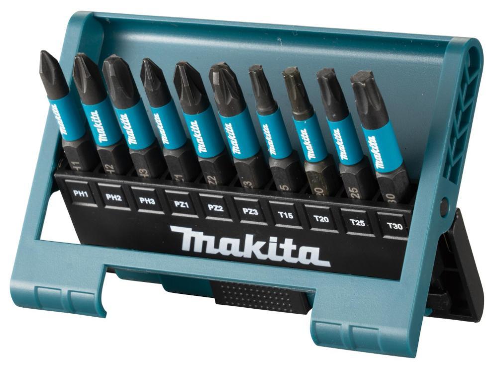 50mm Impact Black Screwdriver Bit Set, 10 Piece - E-12011