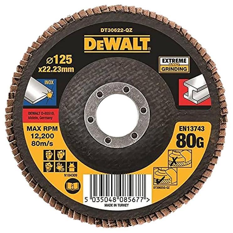 5&quot; (125mm x 22.23mm) Angle Grinder 80 Grit Extreme Flap Disc - DT30622-QZ