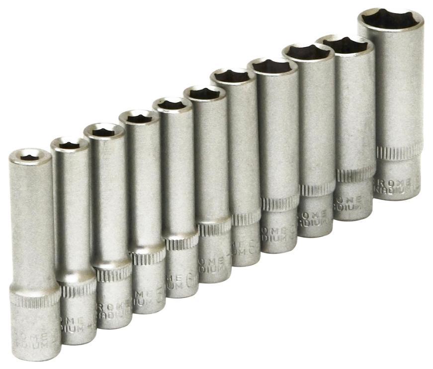 1/4&quot; Square Drive Deep Socket Set, 11 Piece - 38616