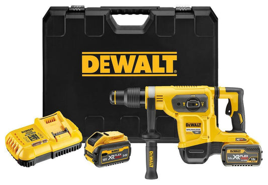 40mm 54V XR FlexVolt 2x 9Ah Li-Ion Cordless SDS-Max Hammer Drill Kit - DCH481X2-GB