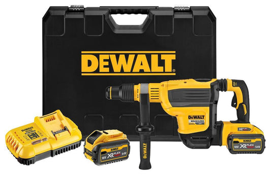 45mm 54V XR FlexVolt 2x 9Ah Li-Ion Cordless SDS-Max Hammer Drill Kit - DCH614X2-GB