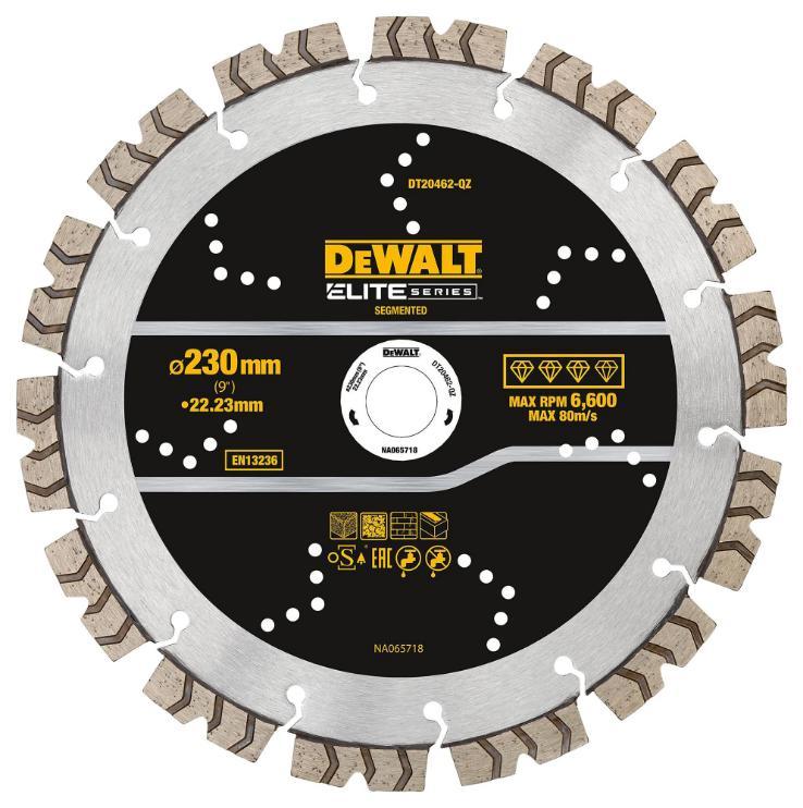 9&quot; (230mm x 22.23mm) Elite Series All Purpose Segmented Diamond Cutting Disc - DT20462-QZ