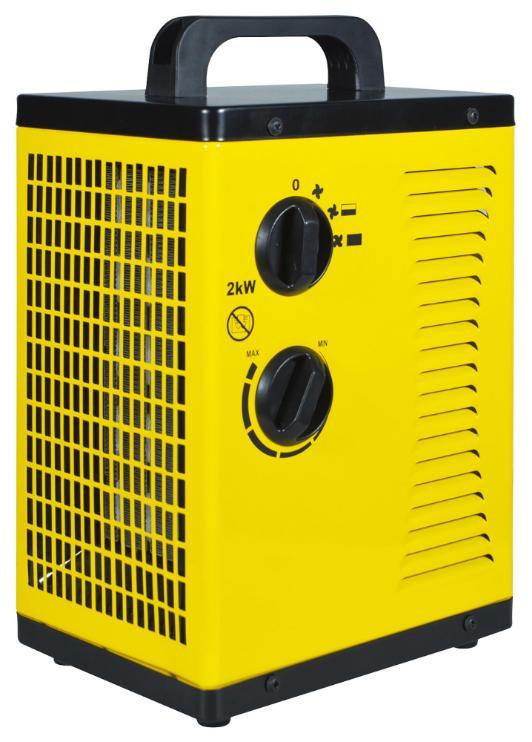 2kW PTC Turbo Fan Industrial Space Heater, Yellow - EH1901