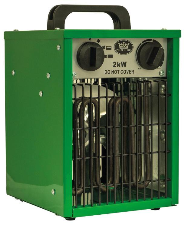 2kW Industrial Fan Space Heater, Green - EH1904