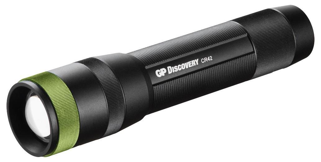 CREE LED CR42 Outdoor Rechargeable Torch, IPX7, 1000lm, Black - GPACTCR42001