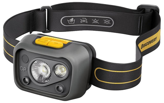 Tough Work Head Torch with Motion Sensor, CHW54, 375lm, IPX5, Grey - GPACTCH54000