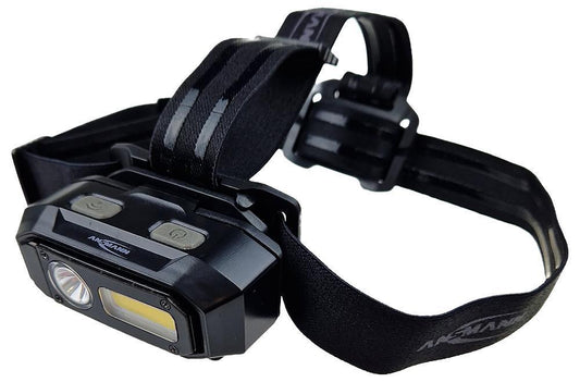 Rechargeable LED Head Torch, 800lm, IP54, Black - 1600-0501