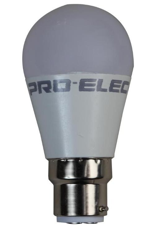 6W LED Frosted Mini-Globe Bulb, BC/B22, 470lm, 6000K - PEL01656-E