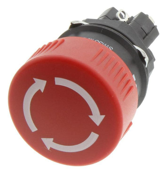 Emergency Stop Button Switch, 1NO / 1NC, OFF ON, 5A, 250V AC - 51-256.025