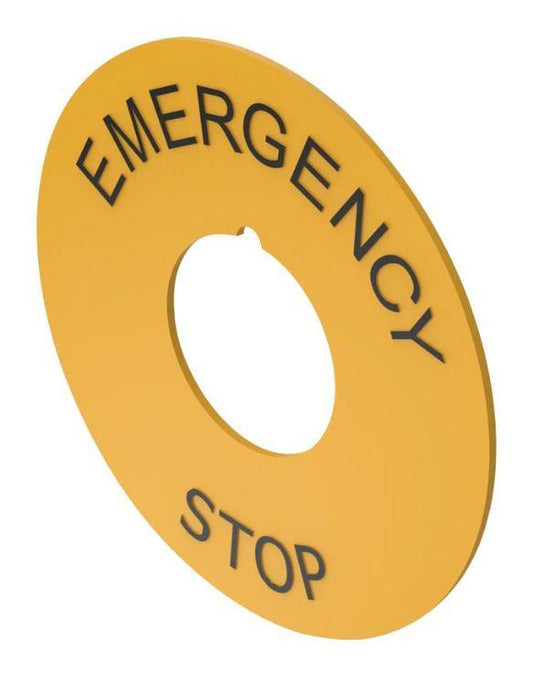 Emergency Stop Push Button Switch Legend - 704.963.6