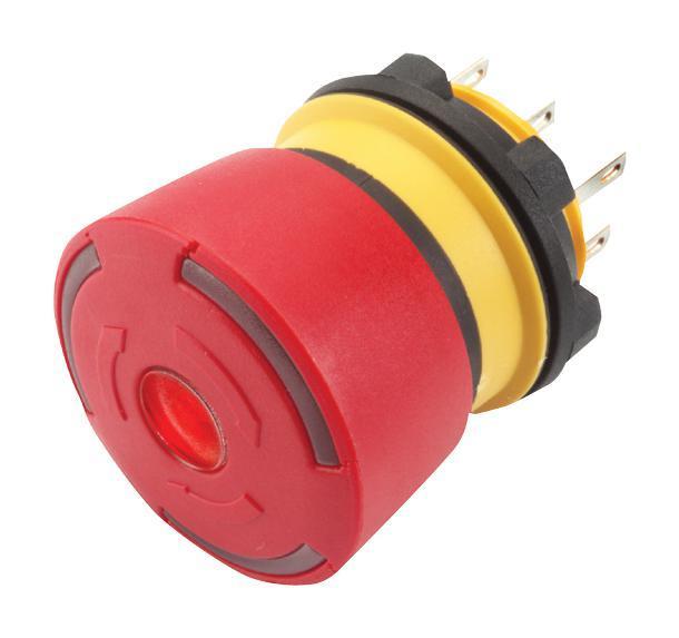 Emergency Stop Push Button Switch, SPST, 1NC, 3A, 250V AC - 84-5020.0020