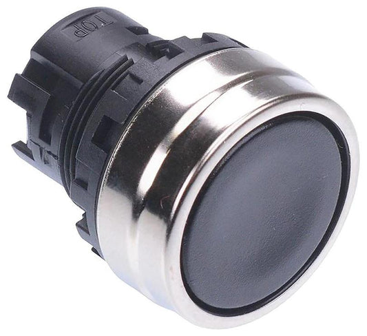 Momentary Push Button Switch Actuator, Metal, 22mm, Black - YW4B-M1B