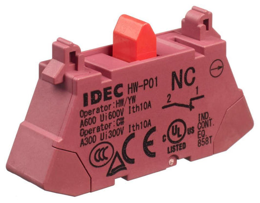 1NC Contact Block, Push in Terminal - HW-P01