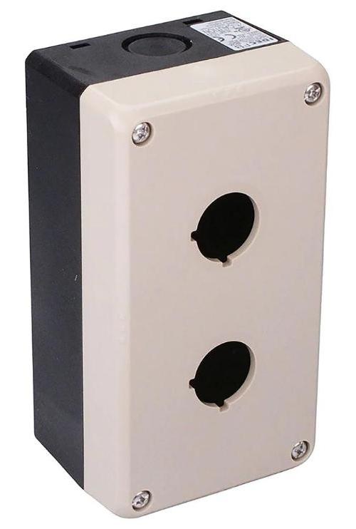 2 Hole Switch Control Station Enclosure Box, Polycarbonate, IP65, 140mm x 76mm x 59.5mm - FB2W-211Z