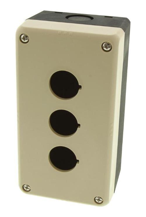 3 Hole Switch Control Station Enclosure Box, Polycarbonate, IP65, 140mm x 76mm x 59.5mm - FB2W-312Z