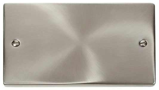 Blanking Plate, 2 Gang, Satin Chrome - VPSC061