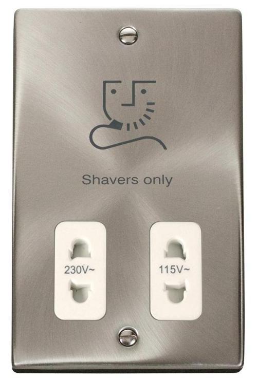 Dual-Voltage Shaver Socket, 115V/230V - VPSC100WH