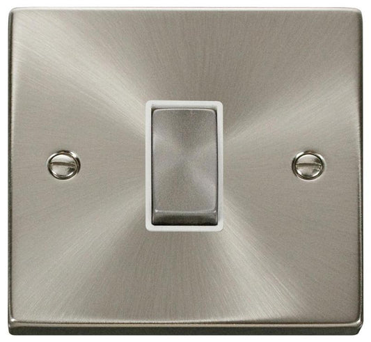 Intermediate Light Switch, 1 Gang, 10AX, Satin Chrome - VPSC425WH