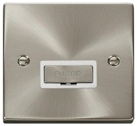 Fused Connection Unit, 1 Gang, 13A, Satin Chrome - VPSC750WH