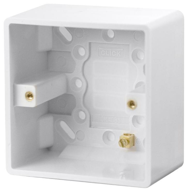 Back Box, 1 Gang, 47mm, White - CMA085