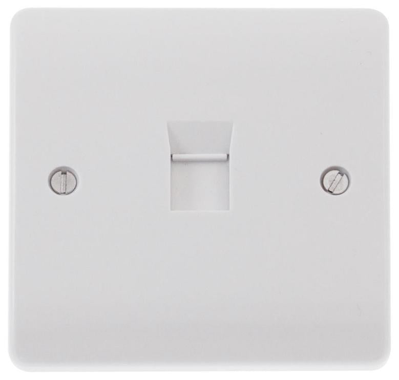 RJ45 Cat5e Socket, 1 Gang, White - CMA131