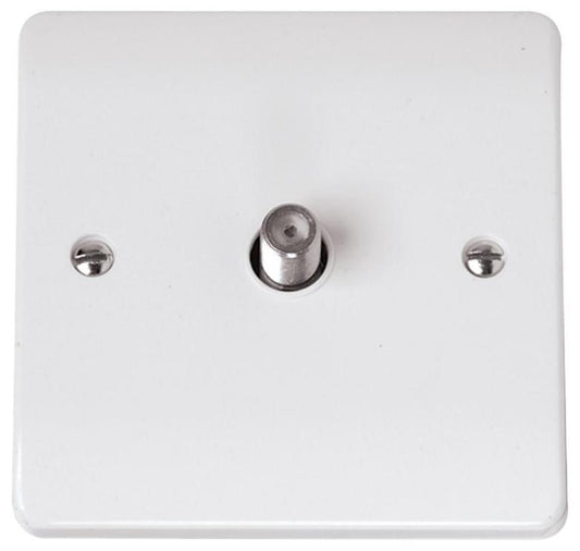 Non-Isolated Satellite Socket, 1 Gang, White - CMA156