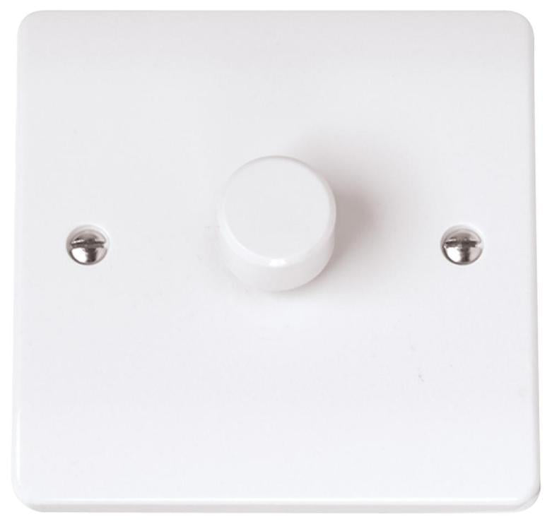 Dimmer Switch, 1 Gang, 2 Way, 100W, White - CMA161