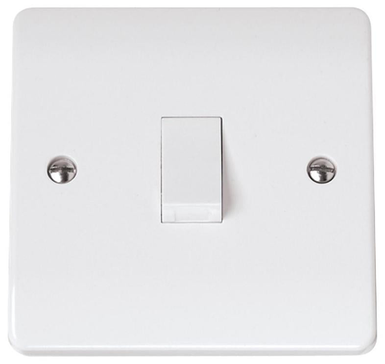 Double Pole Control Switch, 1 Gang, 20A, White - CMA622