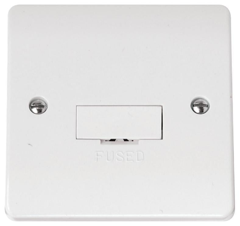 Fused Connection Unit, 1 Gang, 13A, White - CMA650