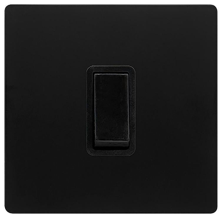 Light Switch, 1 Gang, 2 Way, 10AX, Black - SFBK011BK