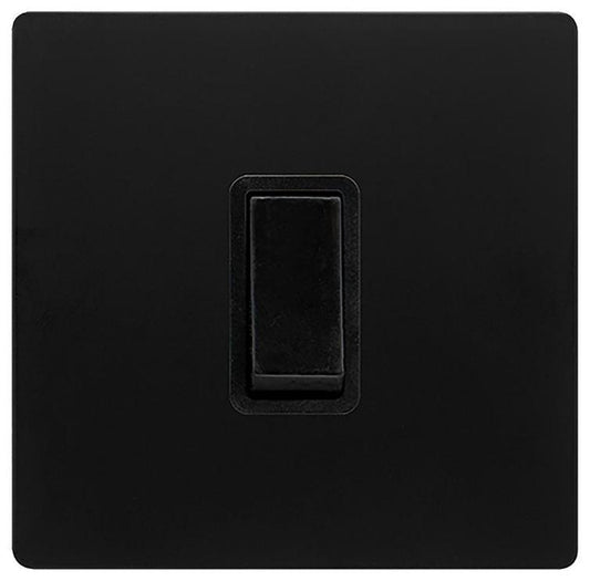 Light Switch, 1 Gang, 2 Way, 10AX, Black - SFBK011BK