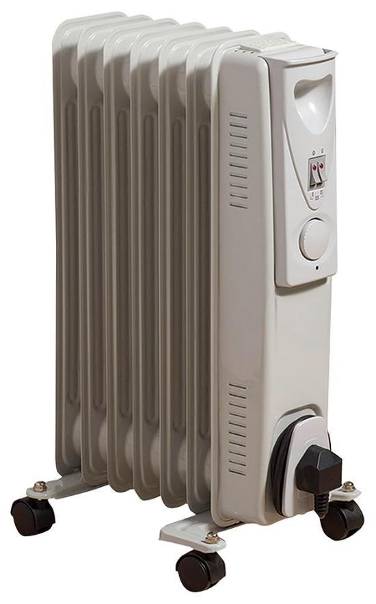 1.5kW 7 Fin Oil Filled Radiator, White - HEA1069