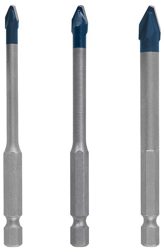 Expert Hex-9 HardCeramic Multi-Construction Ceramic, Stone, Tile & Glass Drill Bit Set, 3 Piece - 2608900595