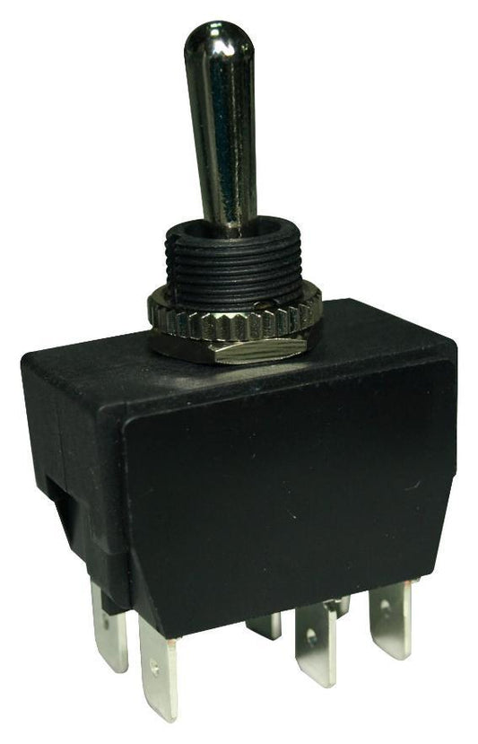 Toggle Switch, On Off, DPST, Panel Mount, 250V AC, 16A - MCR13-448F1-01A-1HR