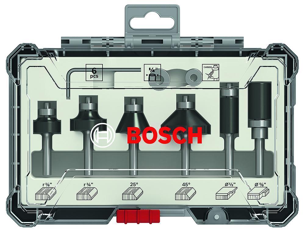 1/4" Shank Trim & Edging Router Bit Set, 6 Piece - 2607017470