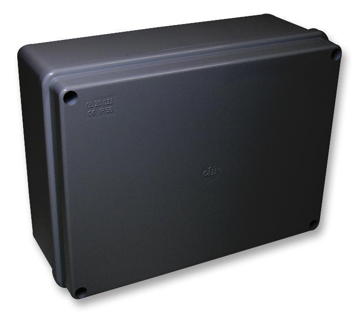 Smooth Sided Thermoplastic Junction Box Enclosure, 190x140x70mm, Black, IP56 - OL 20023