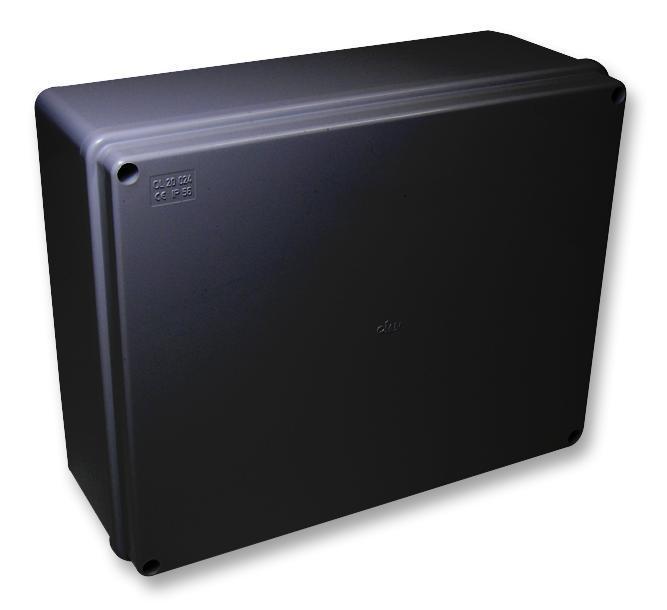 Smooth Sided Thermoplastic Junction Box Enclosure - 240x190x90mm, Black, IP56 - OL 20024